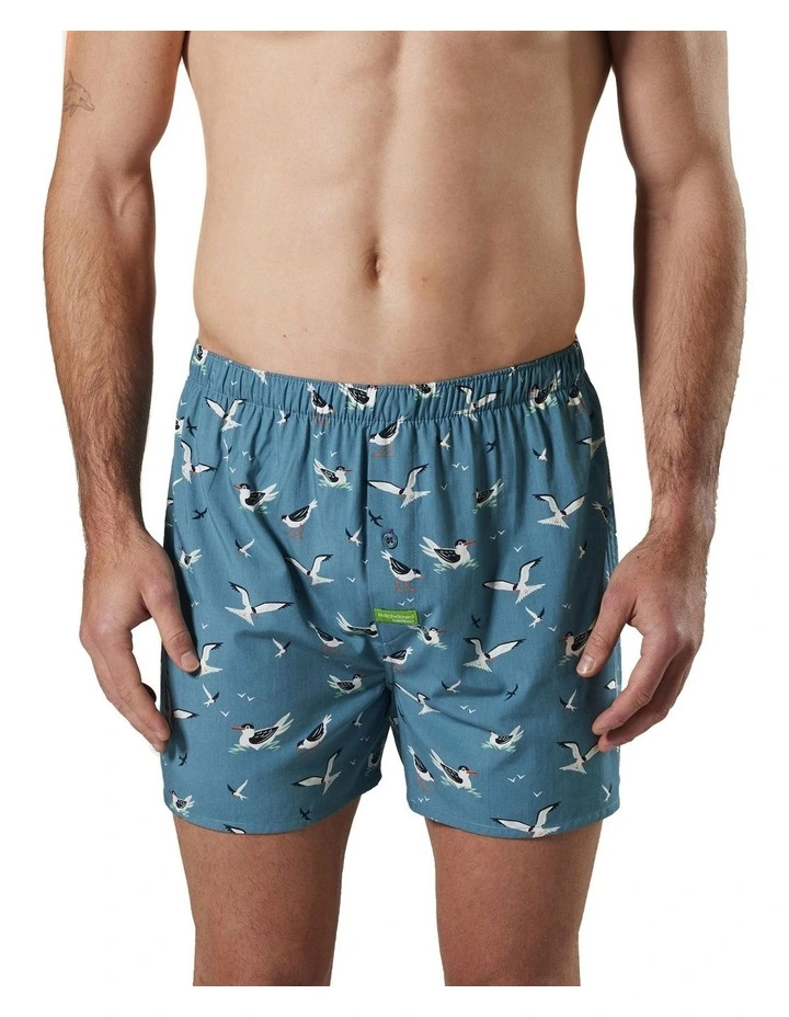 Seagulls Bamboo Boxer Shorts in Sage