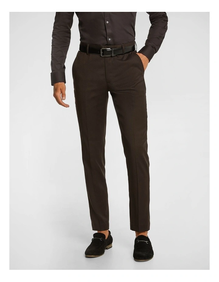 Shelby Skinny Dress Pant in Chocolate