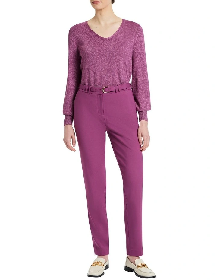 Lorraine Knit Top in Dusk Sparkle Purple