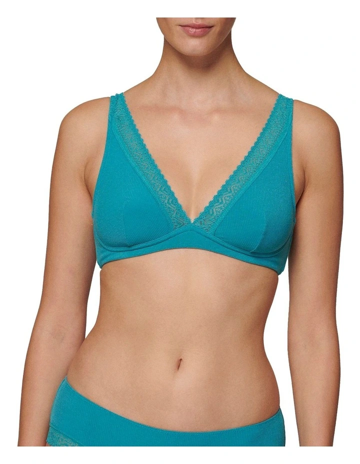 Eugenie Soft Cup Triangle Bra in Green