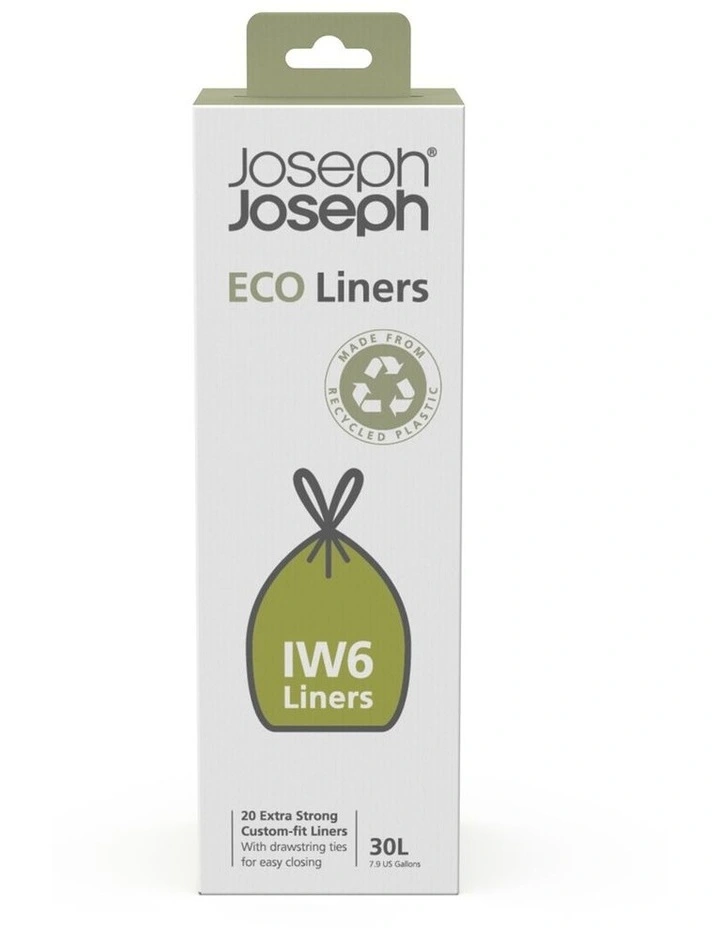 Eco Liners IW6 30L 4 Pack 80 Pieces in Grey