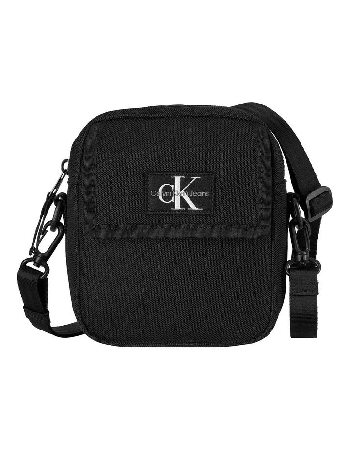 Spacer Mesh Crossbody Bag in Black