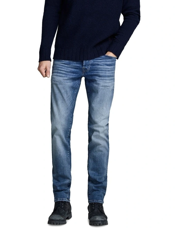 Glenn 357 Super Stretch Slim Jeans in Blue Denim