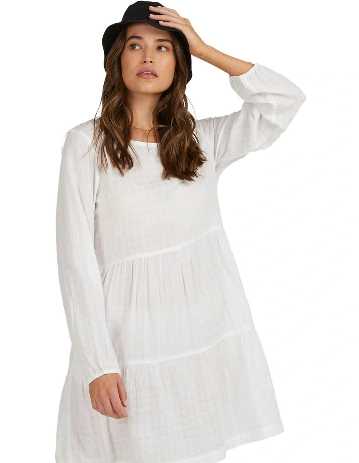 Trapeze Breeze Dress in White