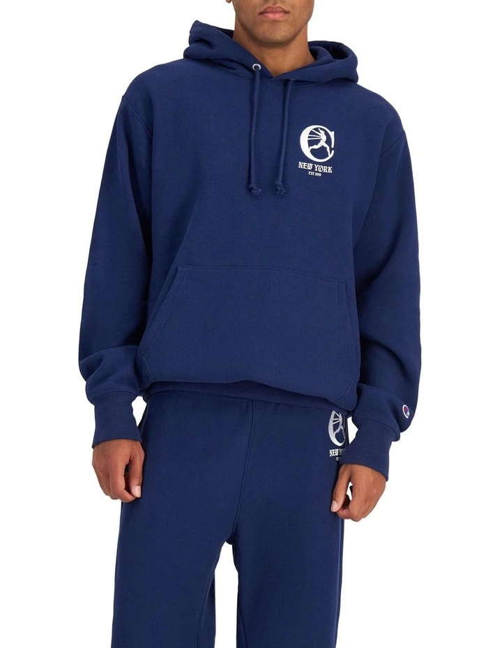 Reverse Weave C Field Hoodie in Midnight Rain