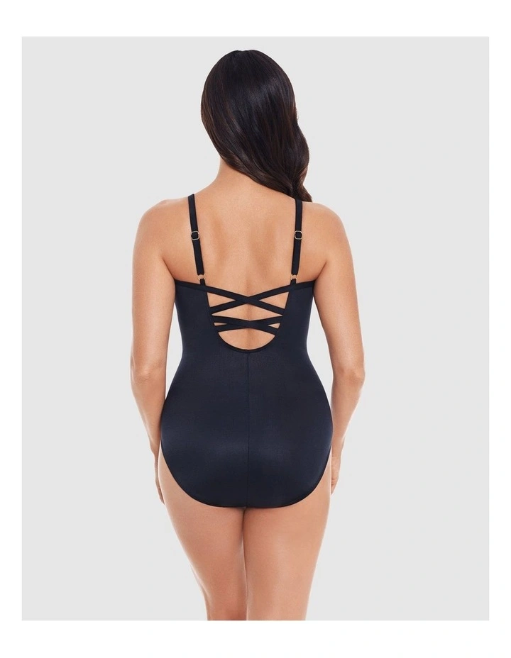Rock Solid Captivate Underwire Shaping Swimsuit in Black