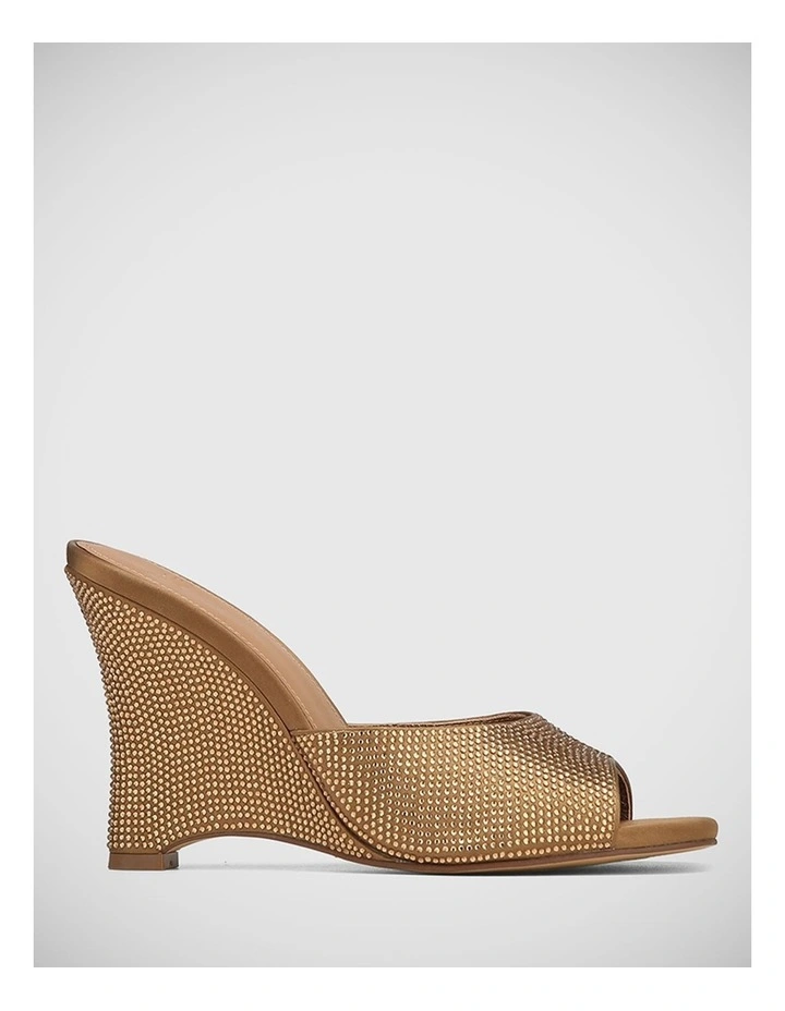 Vecino Satin Sandal in Bronze