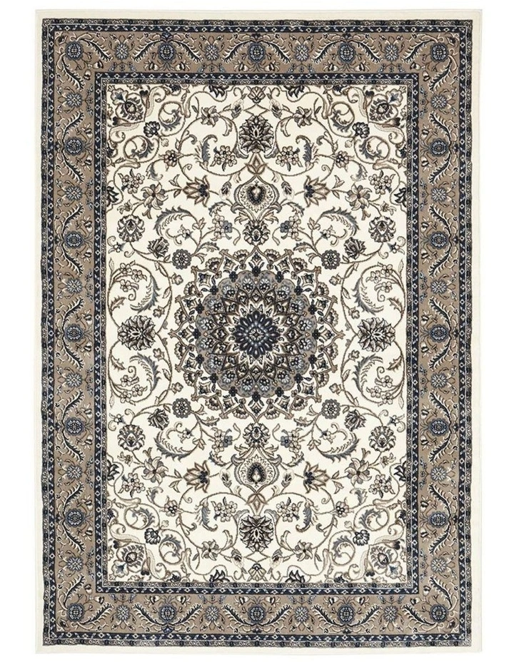 Sydney Collection Classic Rug in White/Beige