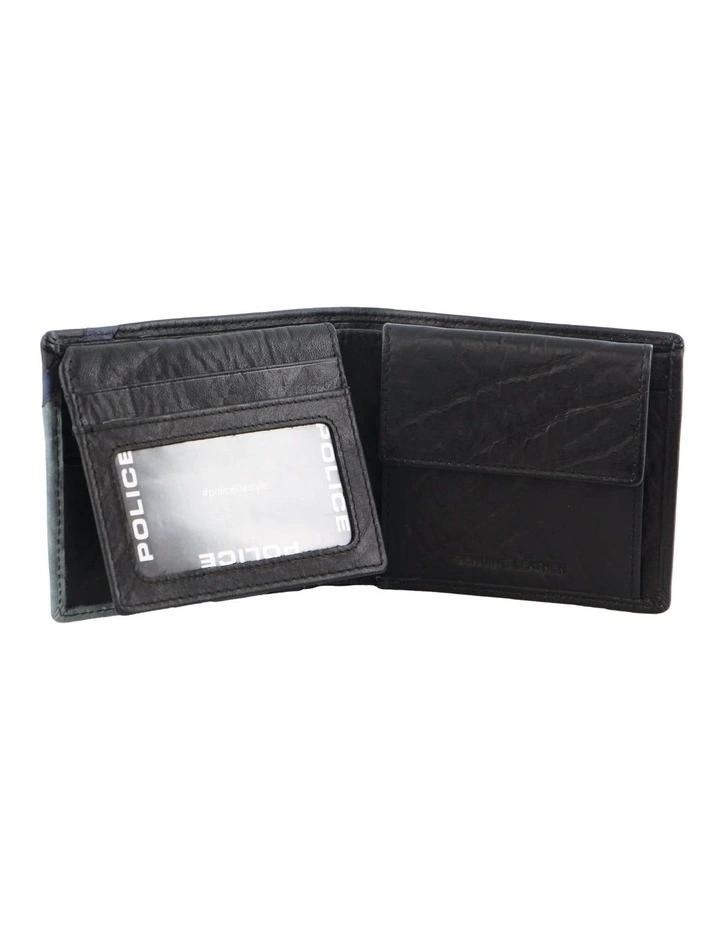 Leather Bi-Fold Wallet in Black