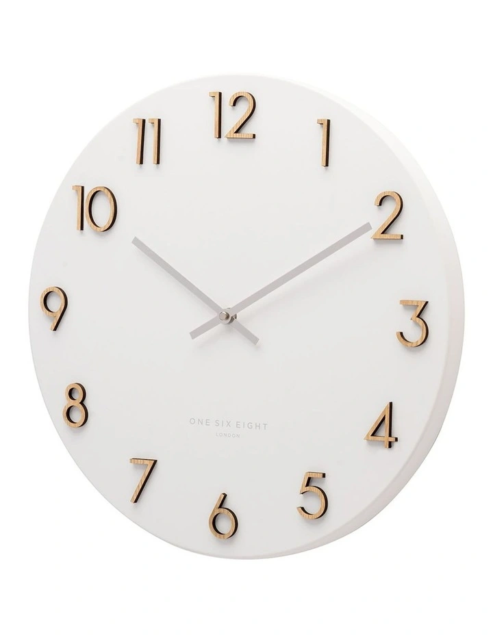 Katelyn White 40Cm Metal Wall Clock