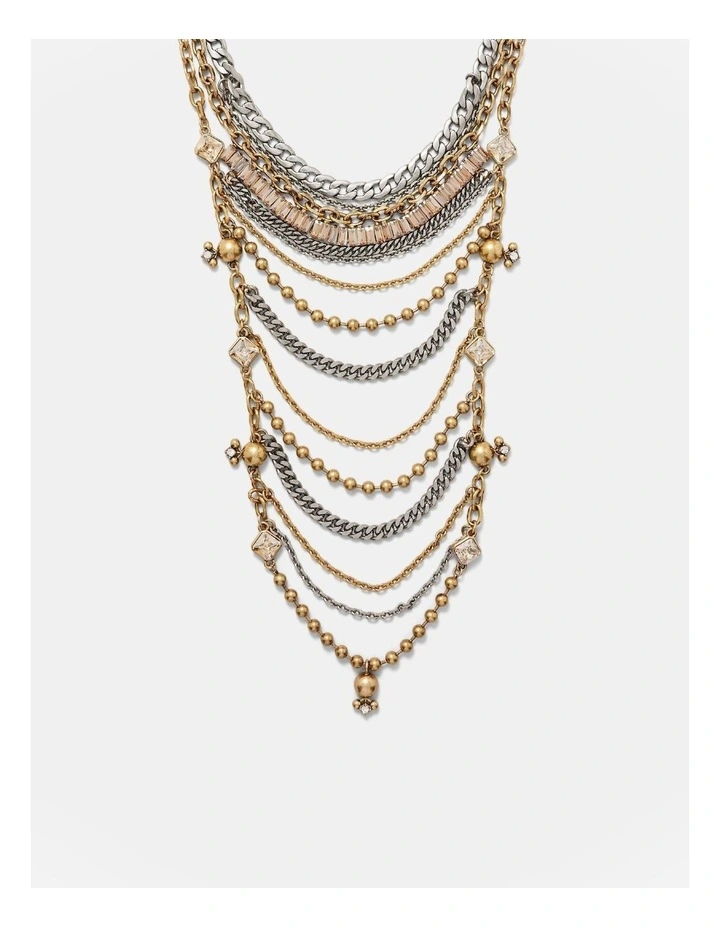 Last Tango Multi Chain Necklace in Silver