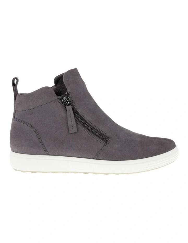 Soft 7 Zipped Ankle Boot In Dark Grey