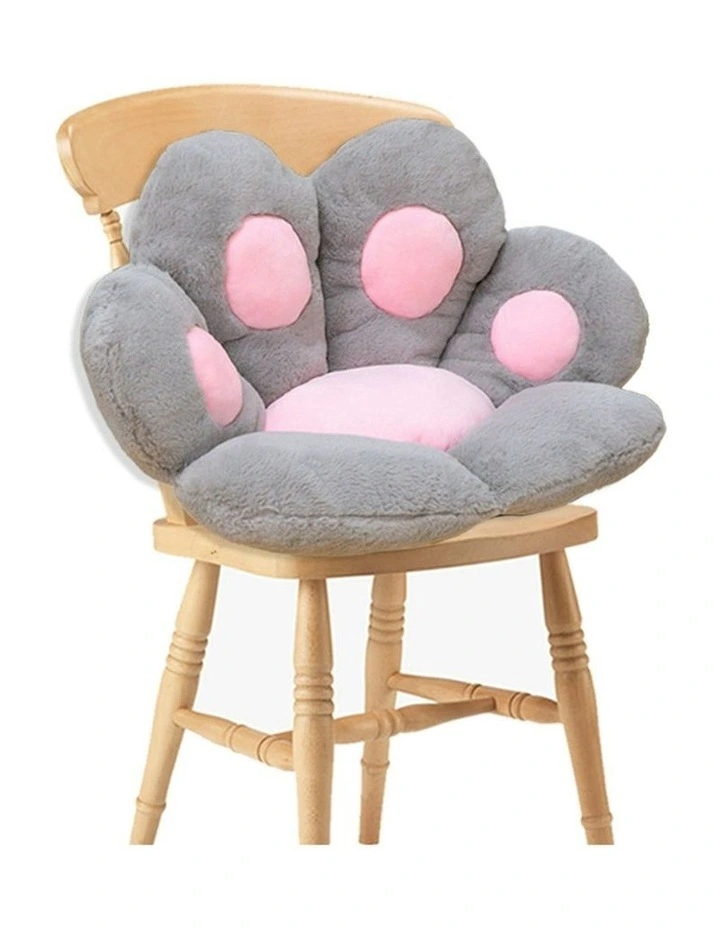 Paw Shape Cushion 80cm in Grey