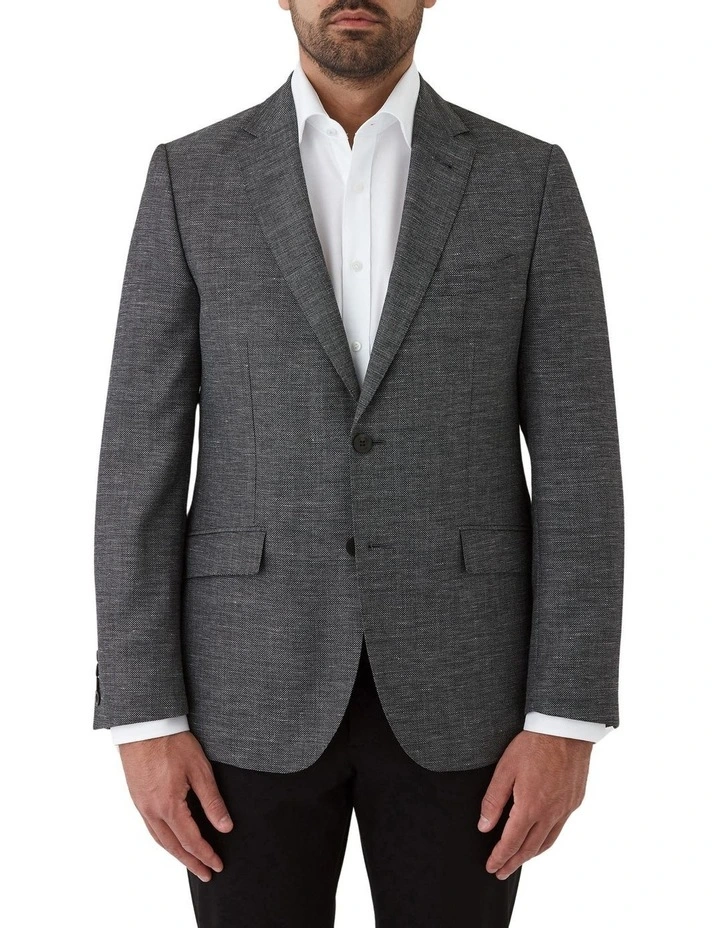 Glamorgan Modern Fit Sports Jacket in Black & White