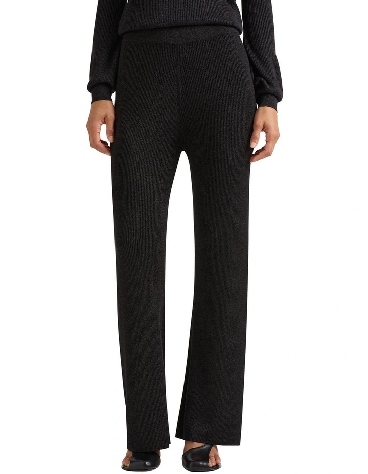 Zaire Knit Pant in Black Sparkle