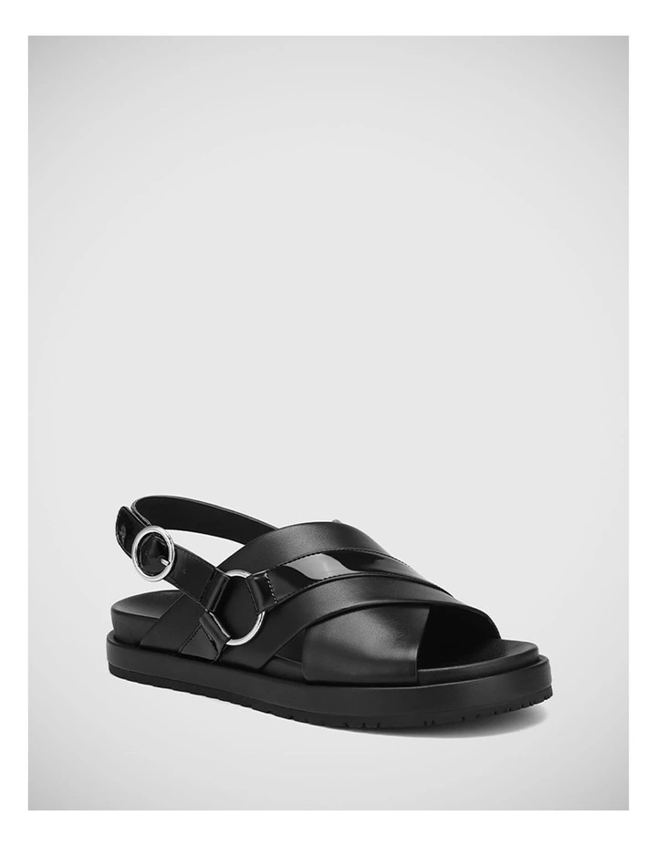 Brigid Leather Sandal in Black