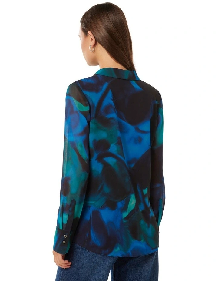 Maeve Print Shirt in Blue
