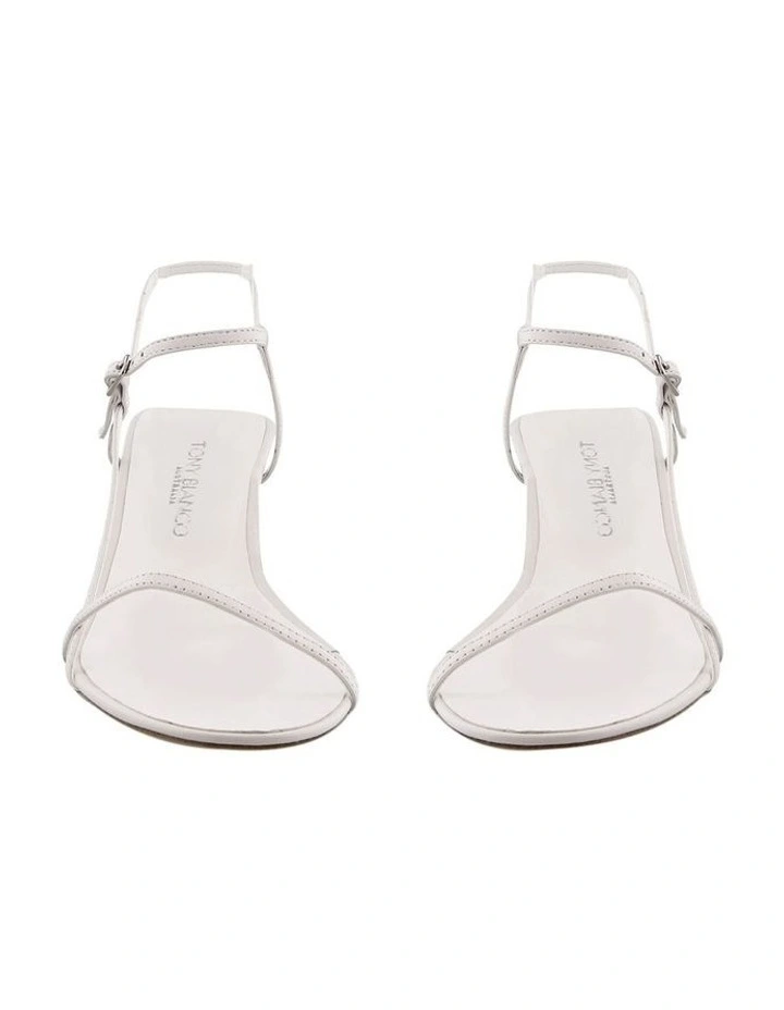 Caprice White Kid Heels