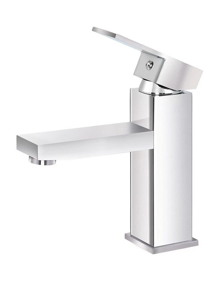 Bathroom Basin Square Faucet Vanity Laundry Mixer Tap in Chrome