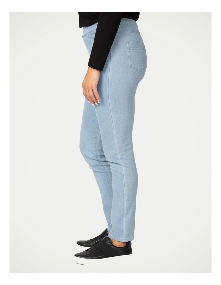 Suzy Stretch Long Pull On Jeans in Blue