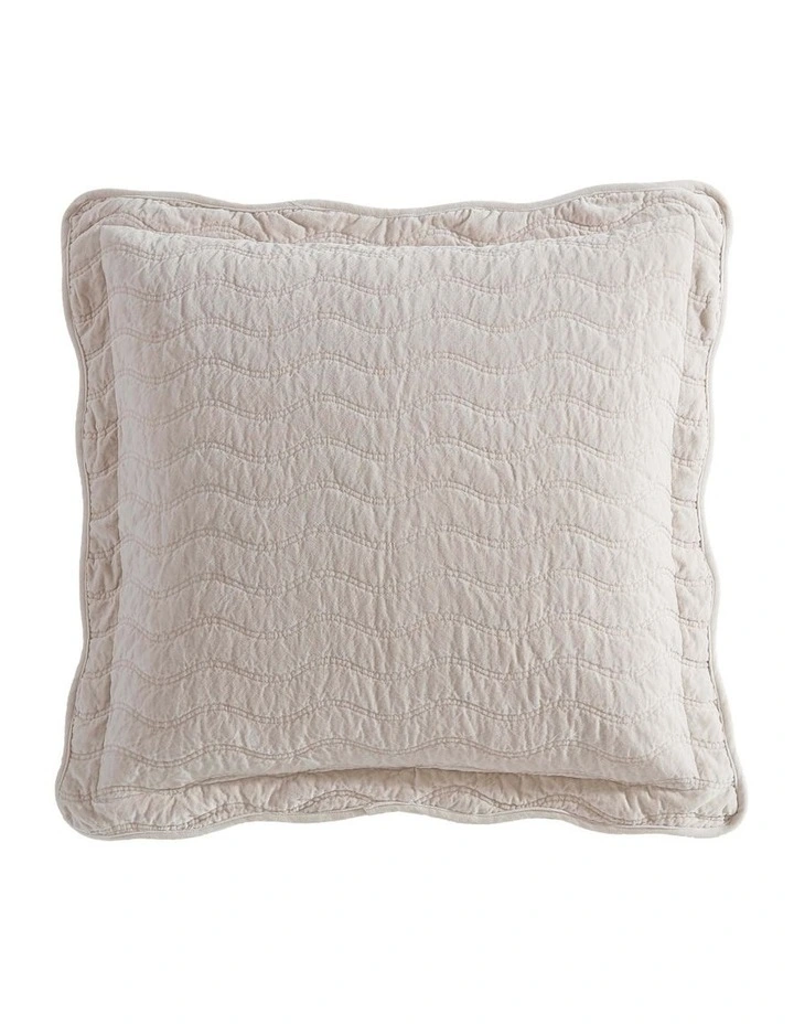 Indiana European Sham Pillowcase in Stone