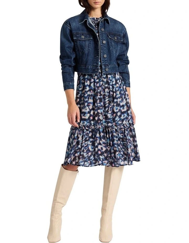 Dance The Night Denim Jacket in Galaxy Blue