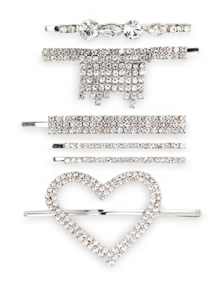 Nava Hair Clip Set in Crystal