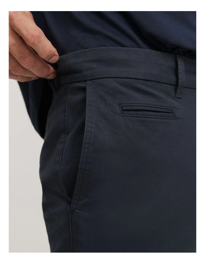 Verified Australian Cotton Slim Fit Stretch Chino in Navy