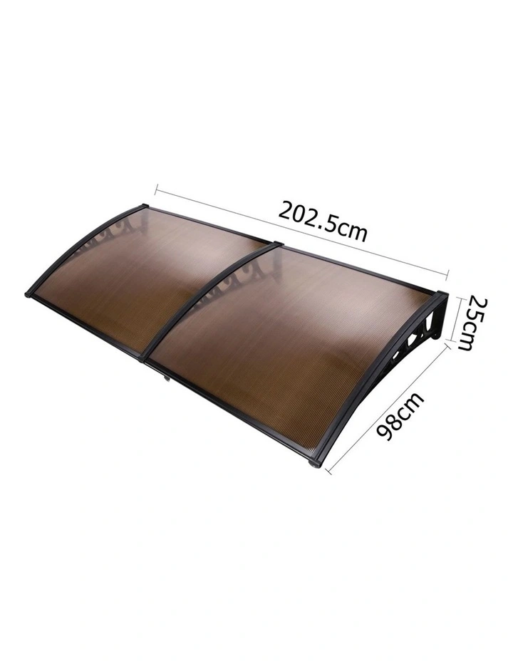 1m x 2m DIY Window Door Awning Canopy Patio Sun Shield UV Rain