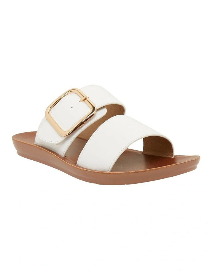 Garnet White Smooth Sandals