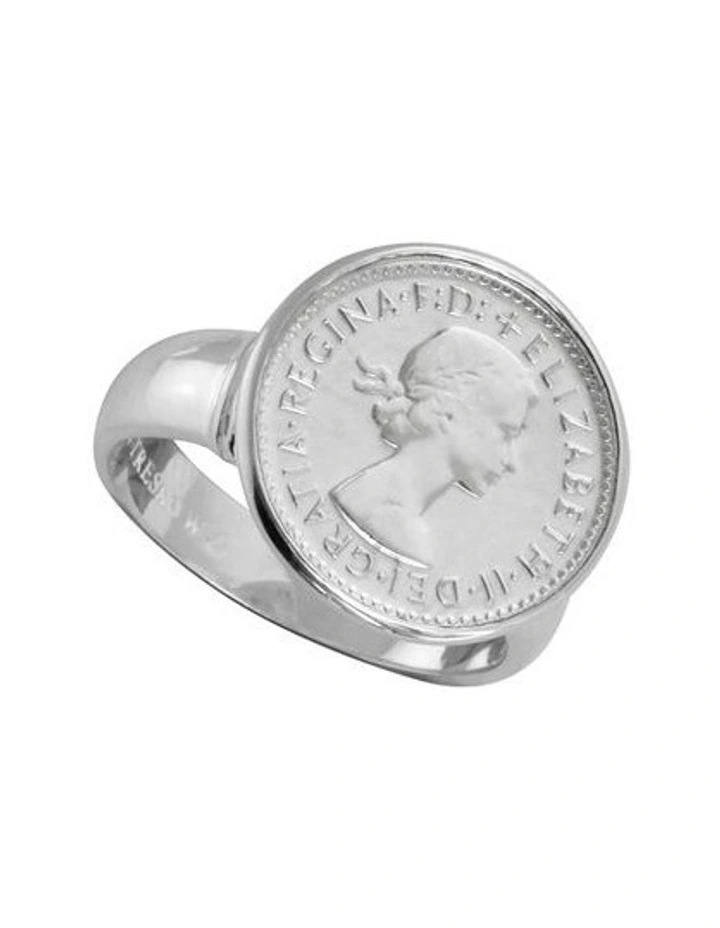 Threepence Coin Ring in Silver