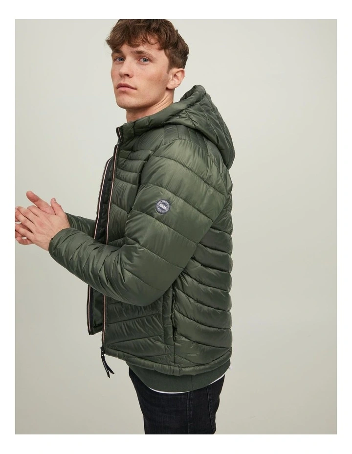 Hero Hooded Puffer in Dark Green