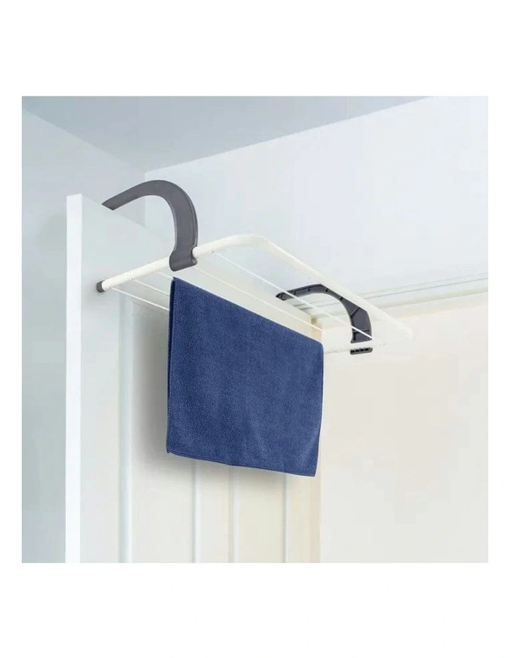 5 Rail Over Door Clothes Airer in white