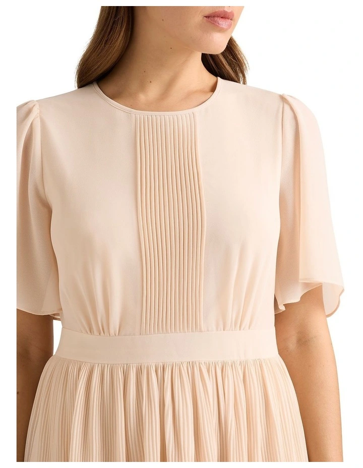 Bostan Pleated Dress in Birch