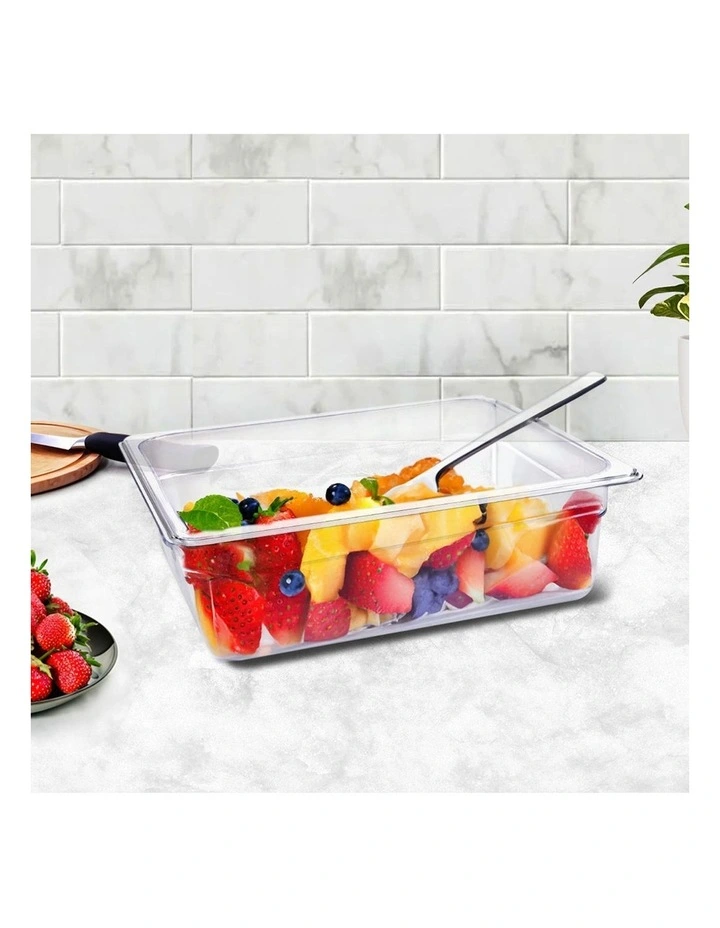 Gastronorm GN Pan 1/2 Food Tray Storage 100mm in Clear