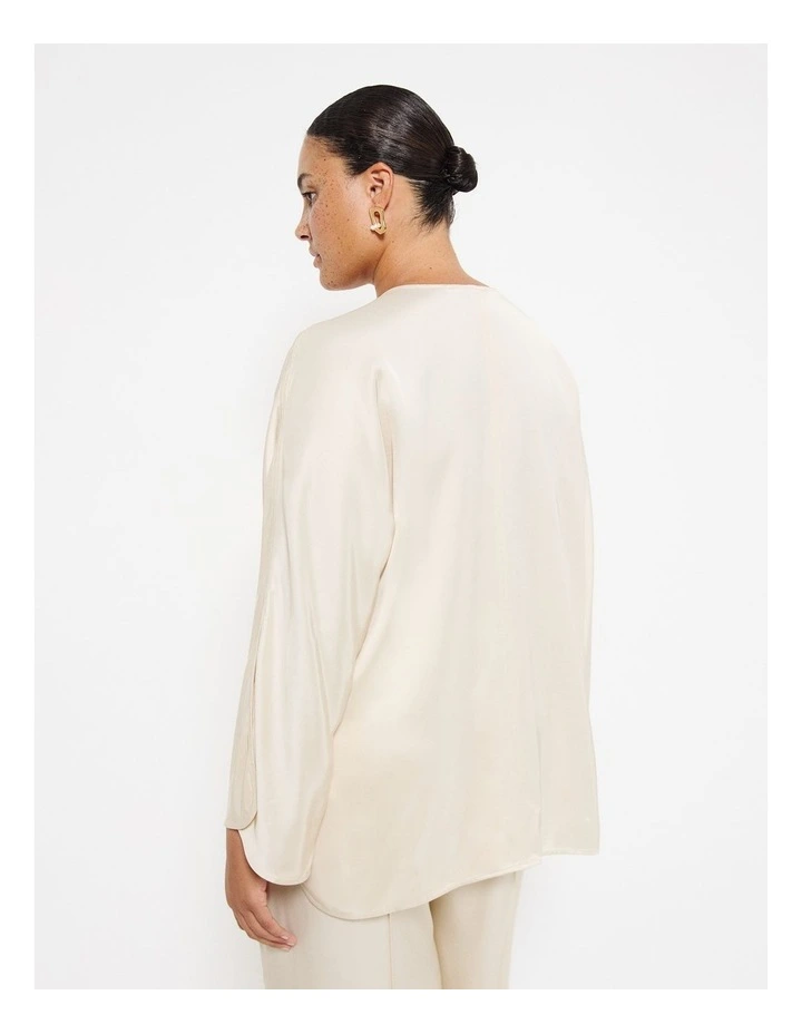 Split Sleeve Top in Cream