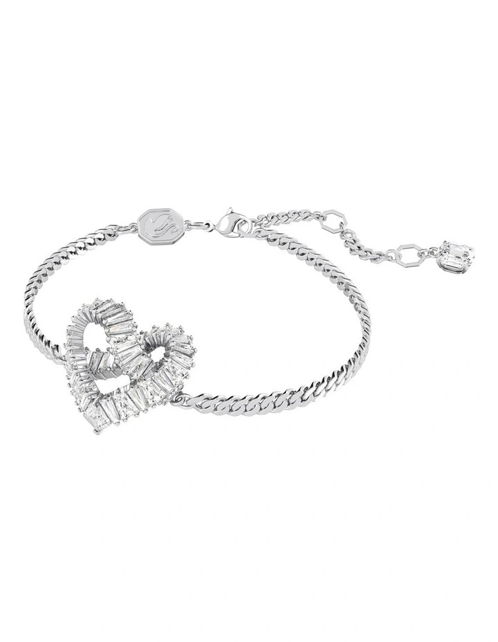 Matrix Bracelet Heart Rhodium Plated in White