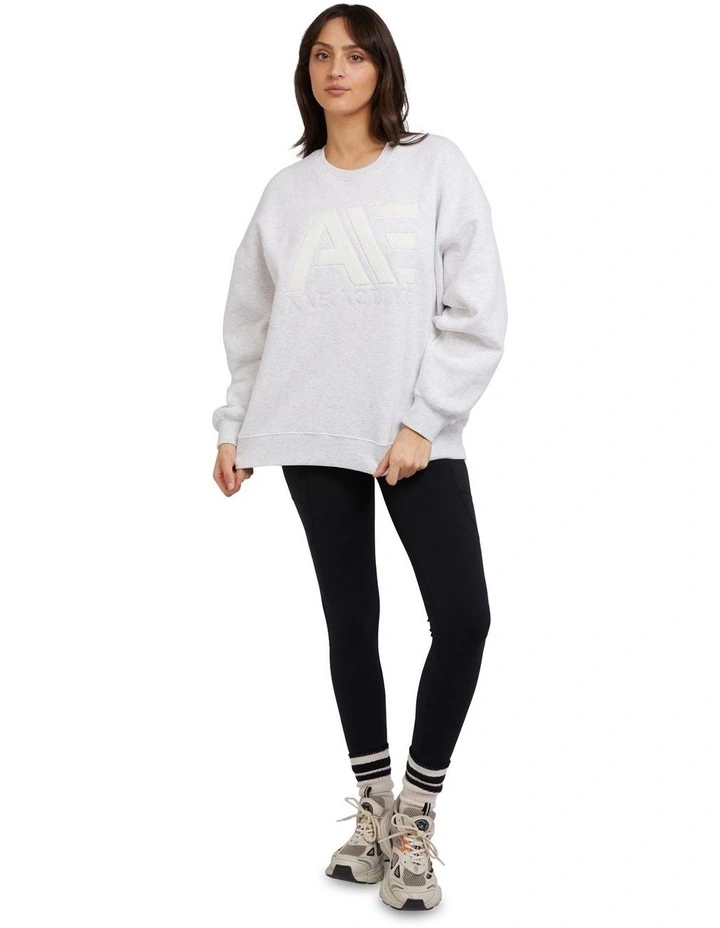 Base Active Crew Cardigan in Snow