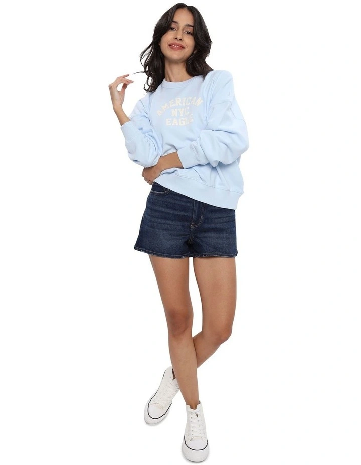 Puffy Graphic Sweatshirt in Blue