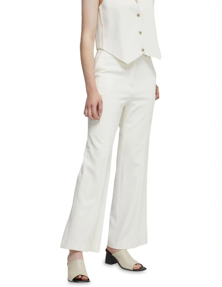 Lauren Wide Leg Suit Pants in Ivory