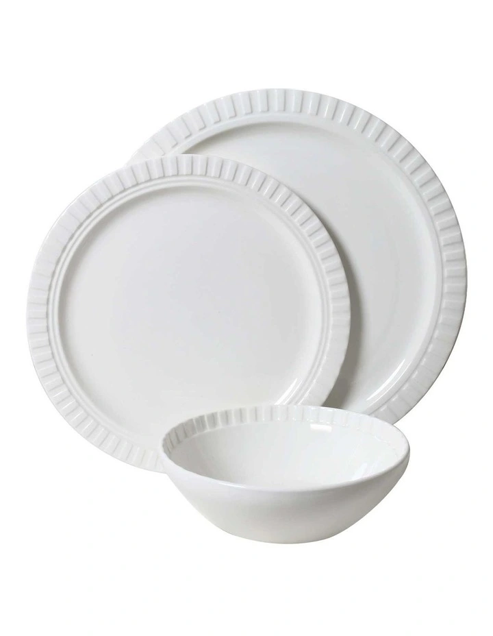 Adelaide Dinner Set 12 Piece in White