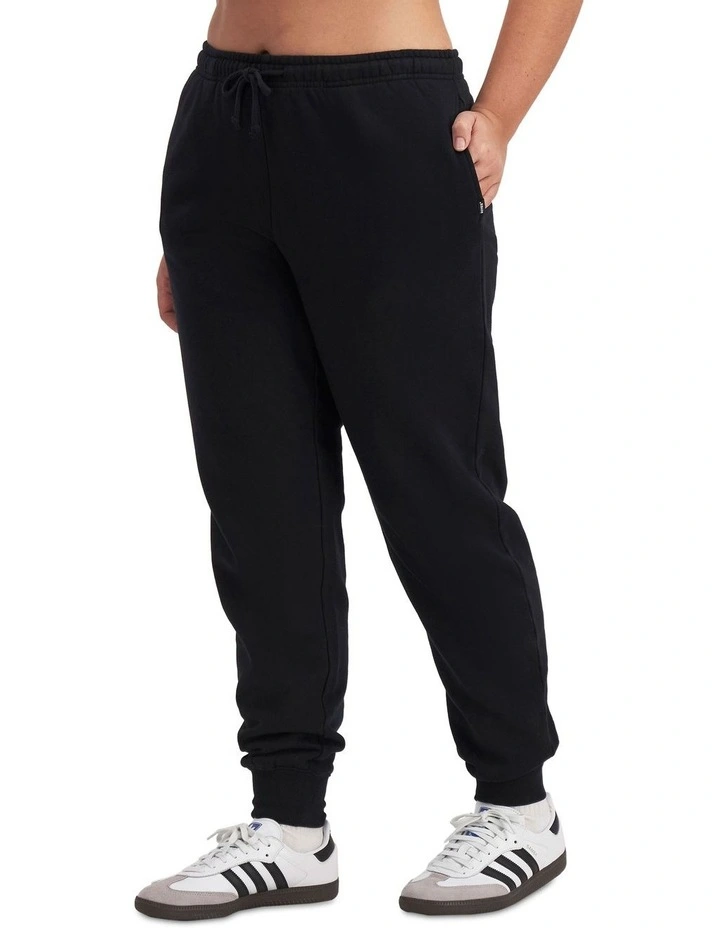 Cotton Sweats Fleece Skinny Trackie in Nu Black