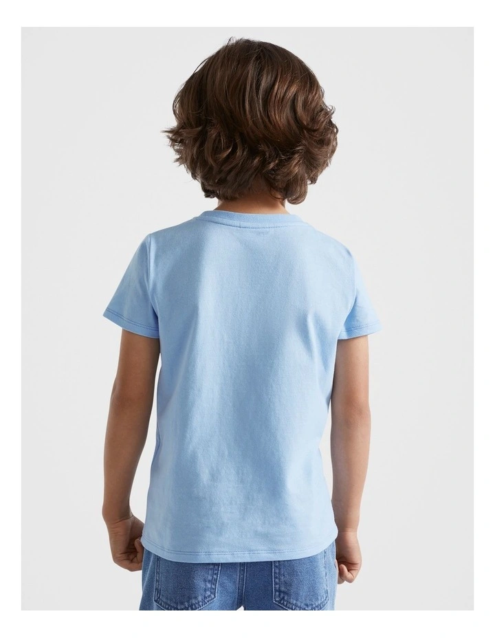 Numbers Tee in Blue
