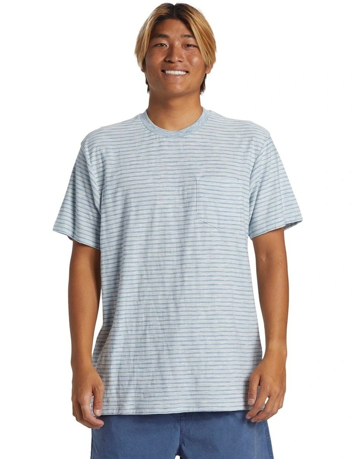 Kentin Pocket T-shirt in Blue Shadow
