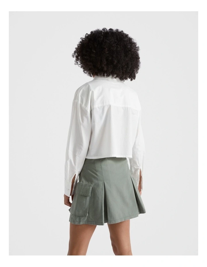 Crop Poplin Shirt