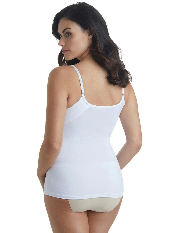 No Side Show Covertible Strap Cami in White