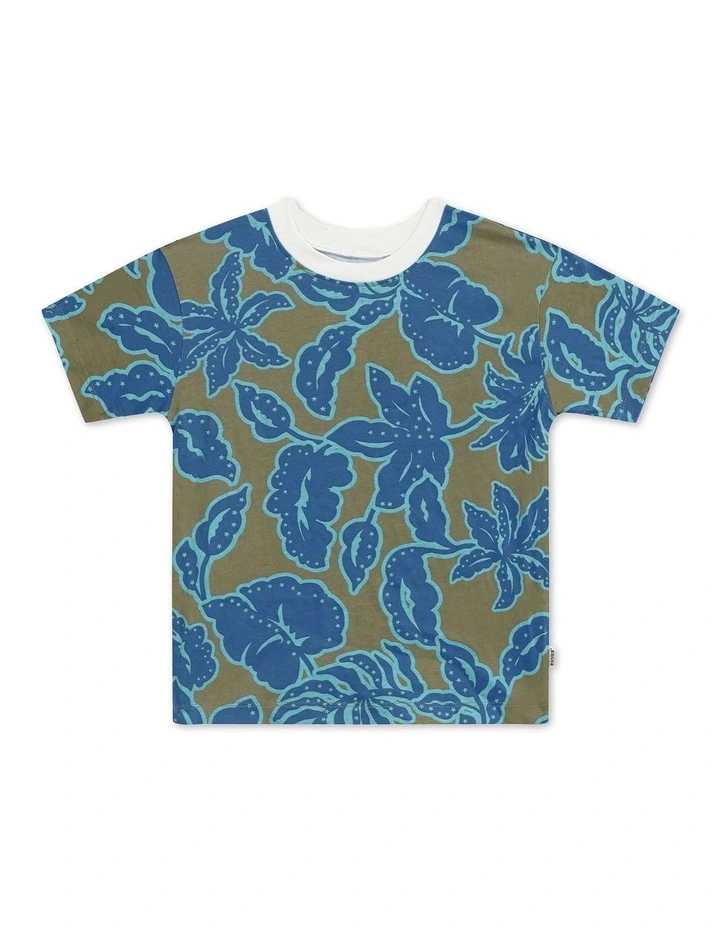 Short Sleeve Crew Tee (Sizes 3-10) in Leafy Green