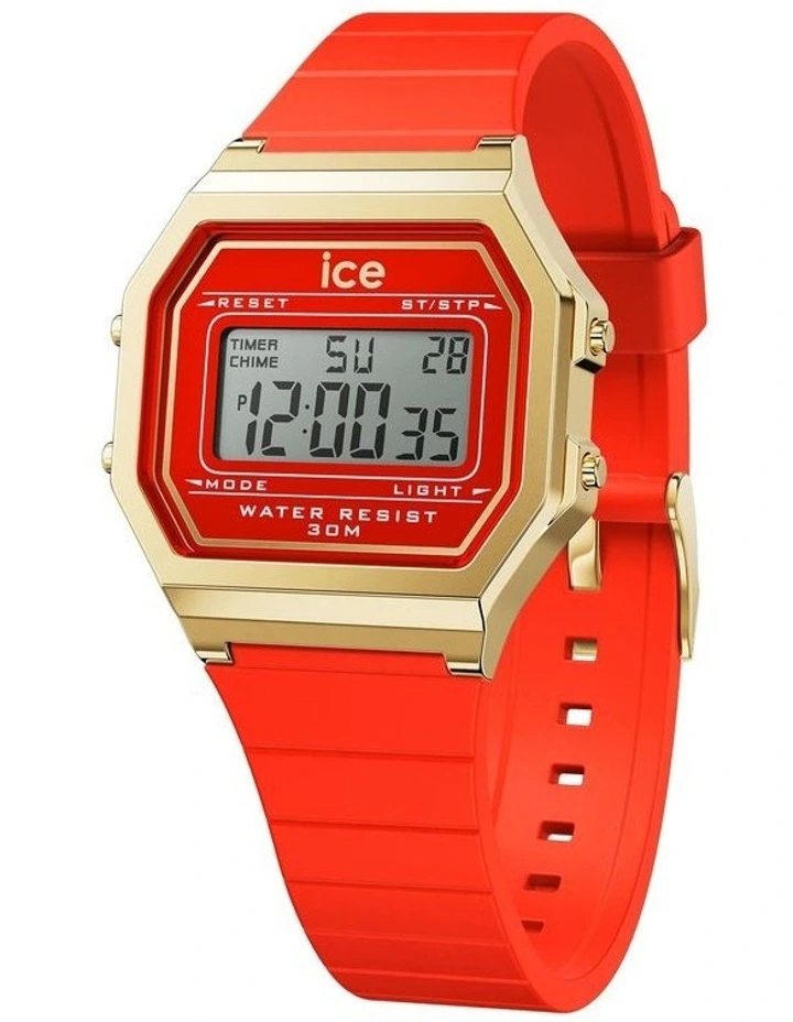 Digit Retro Watch in Red Passion