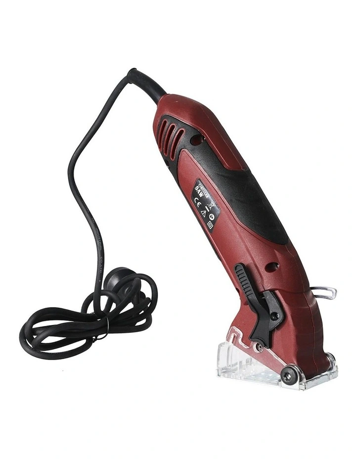 Circular Saw Electric Wood Cutting Workshop 3 Blades 400W Sheet PVC in Red