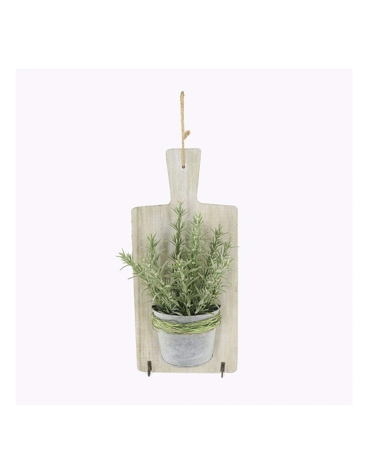 Artificial Rosemary Hanging Board in Natural/Green